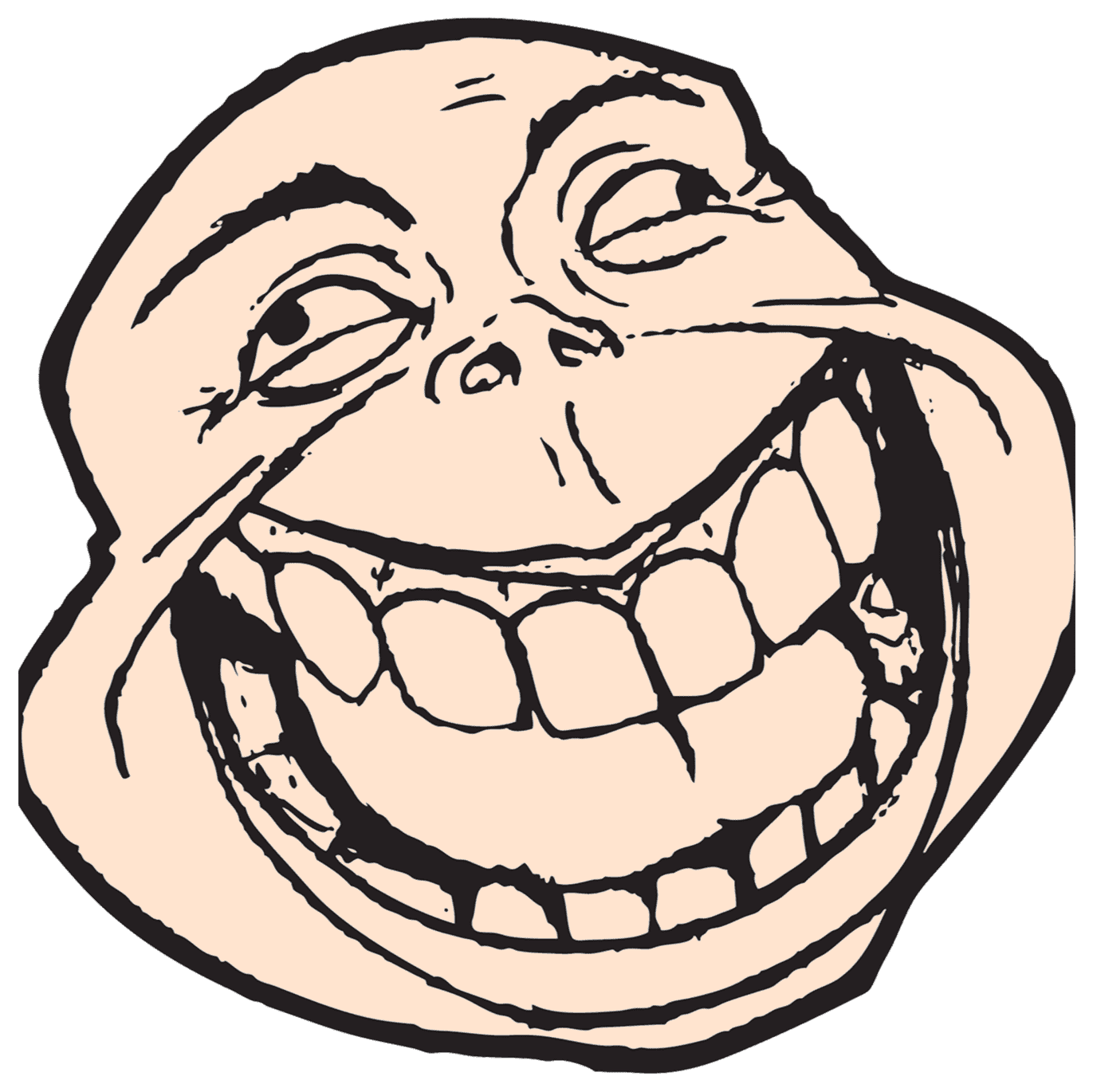 Big Open Mouth Trolling Face PNG